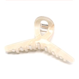 QinGoo Cream Large Hair Clip, Cream, Cloth, Hair Clip, Adult, Hair Accessory, Cute, Stylish, Korean, Popular, 3.9 inches (10 cm)