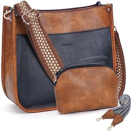 HKCLUF 4055 Women's Fashionable Crossbody Bag Purse For Women Leather Handbag Wallet Set Waterproof Women Crossbody Bag With 2count Adjustable Guitar Strap Perfect:_Mushroom