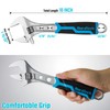 DURATECH 10 Inch Adjustable Wrench, 3-in-1 Spanner with Box End/Hex