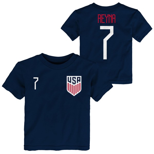 Outerstuff Youth & Kids US Soccer Name & Number Short Sleeve Tee, Navy, Kids Large-7