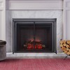 Roomfitters Durable Fireplace Screen with Mesh Double Doors, Freestanding Design