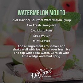 DaVinci Gourmet DaVinci Gourmet Classic Watermelon Syrup, 25.4 Fluid Ounces (Pack of 4)