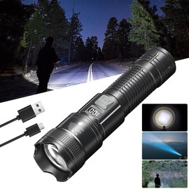 2 Pack Flashlights High Lumens Rechargeable, 3 Mode Super Bright Flashlight, Tactical Flashlights, High Powered, Waterproof Flash Light LED