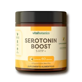 VITAL BOTANICS - 5-HTP Hidroxitriptofano de Semilla de Arroz - 60 Cápsulas de 500 mg - Suplemento Alimenticio - 2 Meses de Suministro