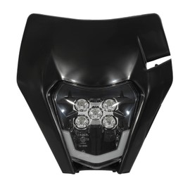 IUVWISN Dirt Bike Headlight 15-25W 13000lm LED Dirtbike Headlight Kit Pit Bike Lights Universal for Most Motorcycle Dirt Pit Bike Enduro ATV Supermoto Scooters Black