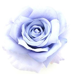 4 inch Lavender Poly Silk Rose Hair Comb