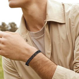 VNOX Bracelet for Men Cuban Link Chain for Women Men Stainless Steel Mens Chain Bracelet Silver Gold Black Men Bracelet Mens Jewelry Christmas Birthday Gifts for Men Boyfriend Dad Homme