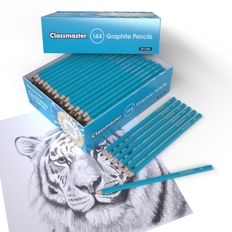 Classmaster GP144HB HB Graphite Pencils — Ideal for Art, Drawing,