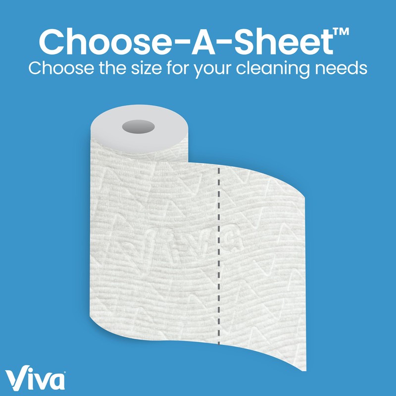 Viva Multi-Surface Cloth Paper Towels, 3 Double Rolls, 110 Sheets