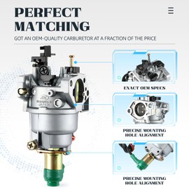Carburetor Compatible with Harbor Freight Predator 420CC 5000W 8750W 7000W 6500W 188F Portable Generator 8750 Watt 13HP 14HP 15HP 16HP RATO R420-III Carb
