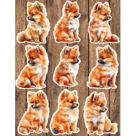 Unbranded Pomeranian Dog Die Cut Vinyl Stickers Scrapbooking Laptop Waterbottle