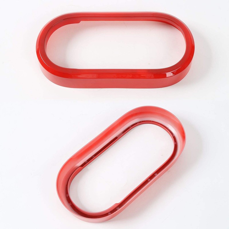 Red Center Console Gear Shift Panel Cover Trim Fit for