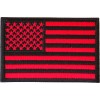 Ivamis Red Black American Flag Patch- 3x2 inch - P3448