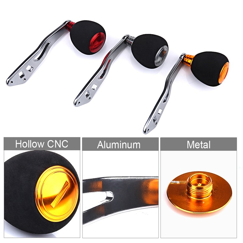 3 Colors Aluminum Knobs Fishing Reel Handle for Baitcasting Tackle