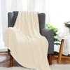 sourcing map 100% Cotton Cable Knit Throw Blanket,Soft Lightweight Lap