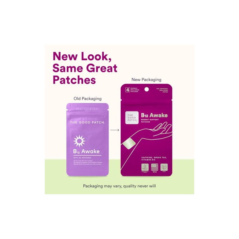 The Good Patch Parche despierto B12 con ingredientes a base