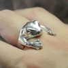 AiO Japan Ring, Upper Body, Frog, Silver Accessory, Silver Ring,