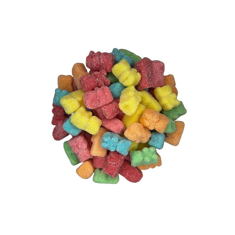 American Best Food Assorted Sour Neon Gummy Bears (1.5 lb)