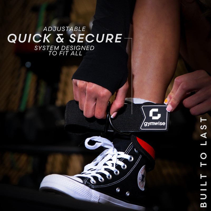 Gymwise Ankle Straps for Cable Machines - Perfect for Kickbacks,