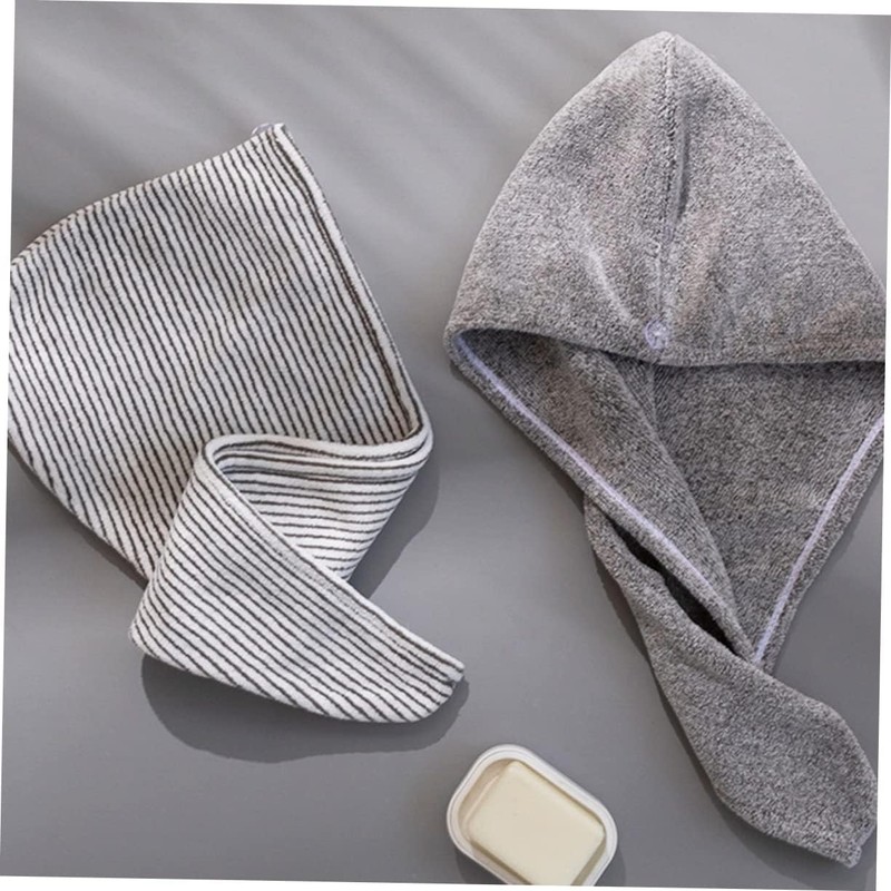 Angoily Gorro De Secado para Cabello 2 Piezas Toalla Absorbente