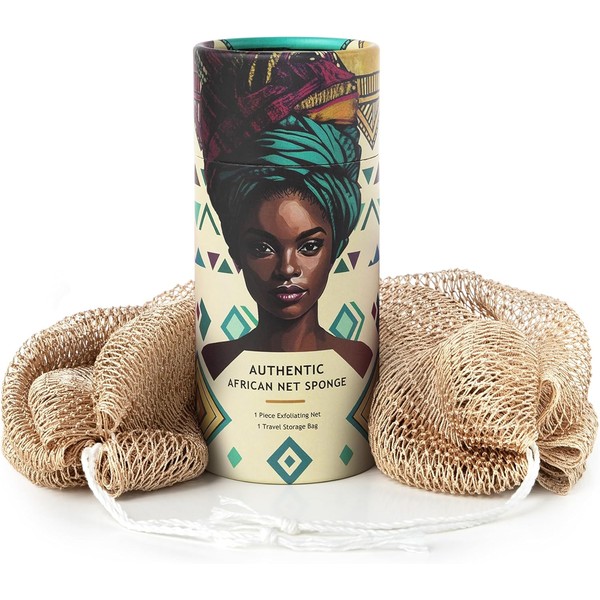 African Net Sponge Authentic with Knots - Afroscrub Exfoliating Net