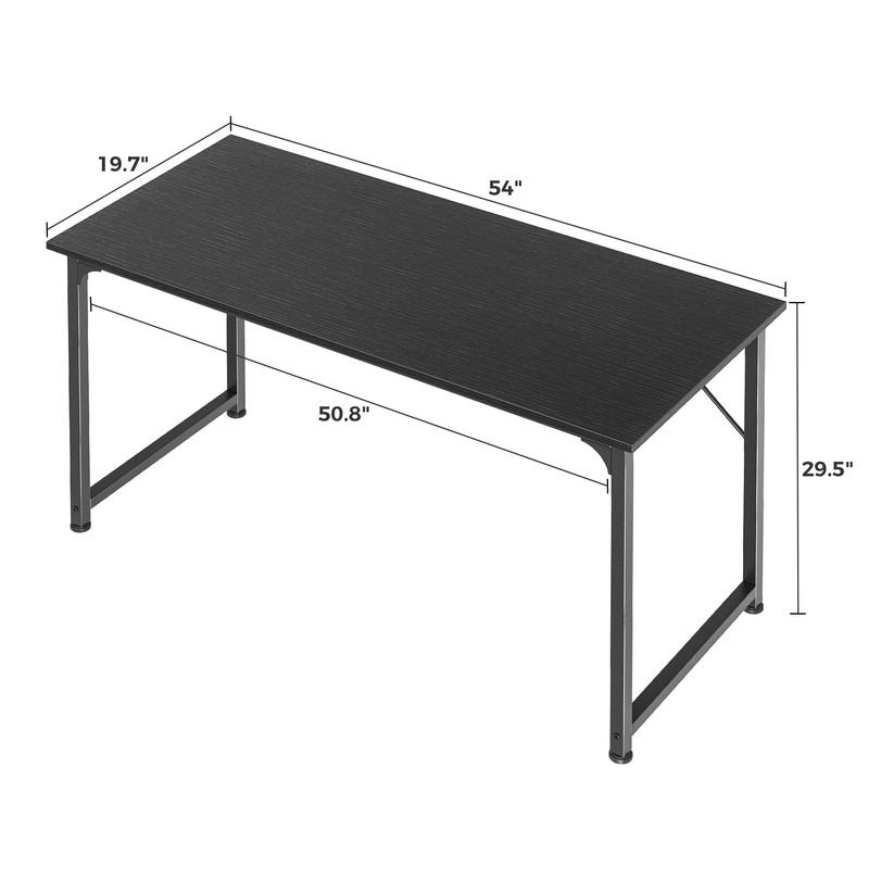Huuger Computer Desk, 55 Inch Office Desk, Gaming Desk with
