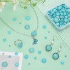 FINGERINSPIRE 270Pcs Natural Turquoise Half Round Flat Back Cabochons Beads,