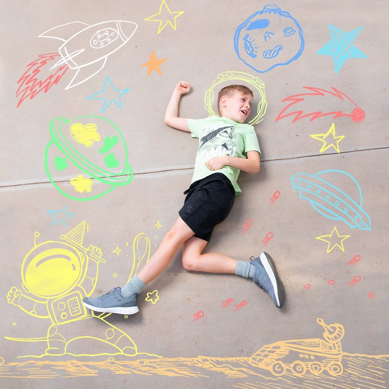 JOYIN 120 PCS Sidewalk Chalks for Kids Giant Box Non-toxic