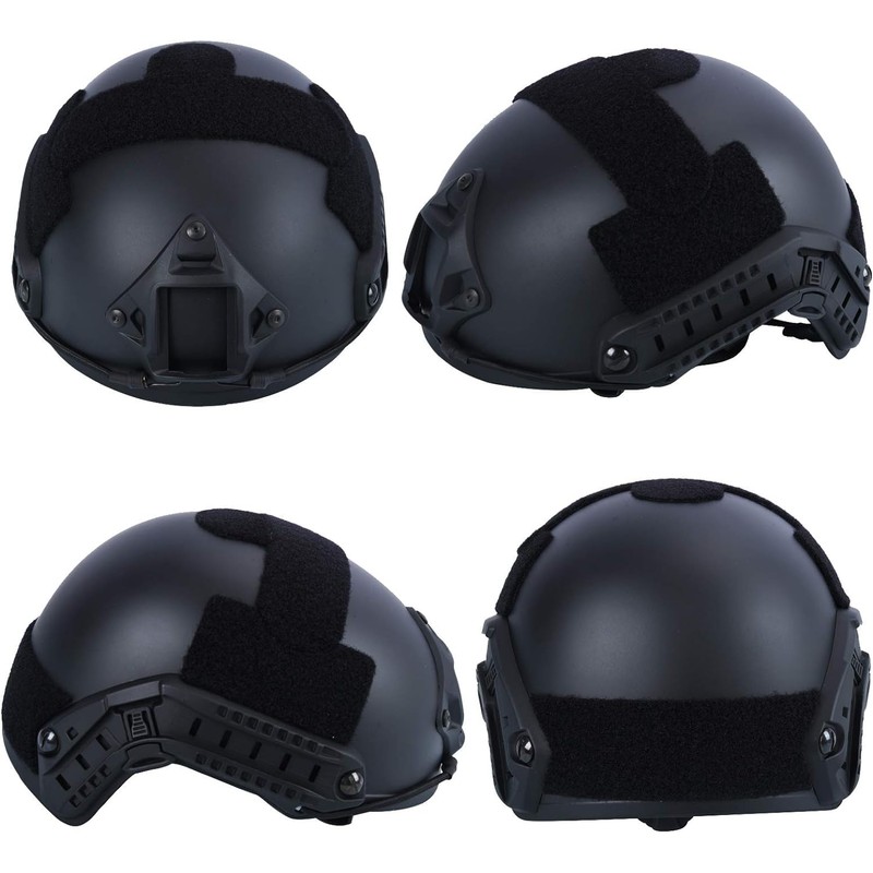 Mich Airsoft Helmet and Mask, with Side Rail for NVG