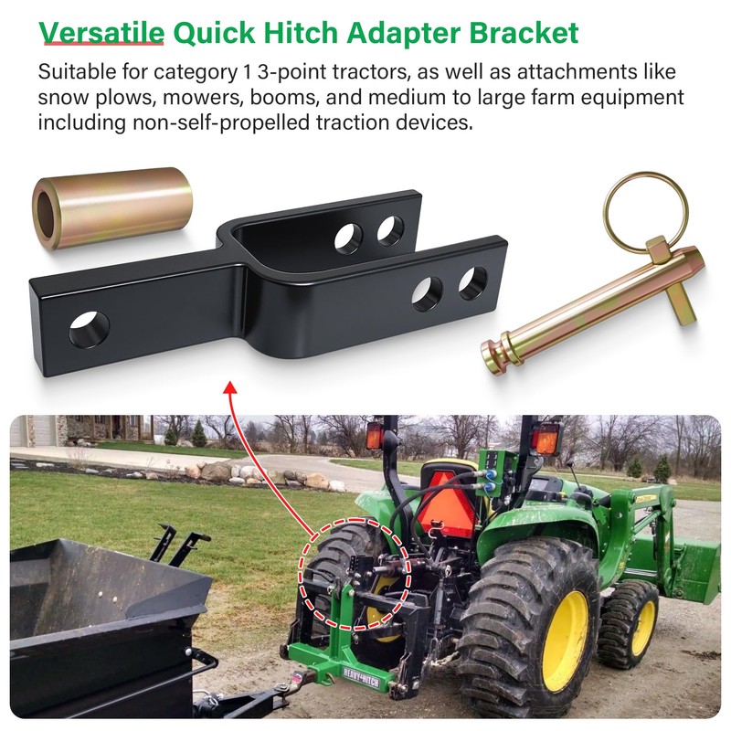 Versatile Quick Hitch Adapter with Adapter Sleeve Integrated Molding No