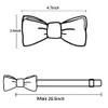 Alizeal Men's 4 Clips X-Back Solid Suspenders Pre Tied Bow
