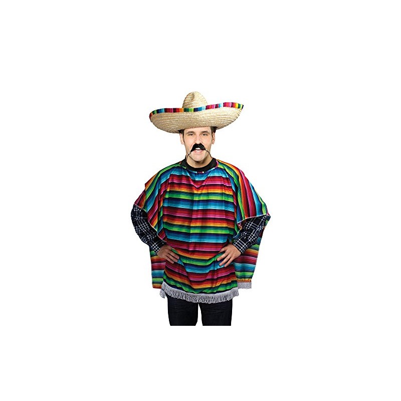 Bristol Novelty AC560 Mexican Poncho Adult Costume, One Size