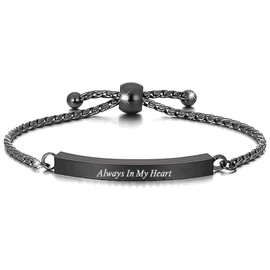 Minicremation Cremation Bracelet for Ashes Stainless Steel Urn Bangle for Ashes Memorial Keepsake Cremation Memorial Urn Bracelet - Adjustable, Stainless Steel, No Gemstone
