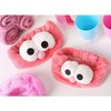 Big-Eyed Character Headband for Face Washing and Sleep Red 3ea