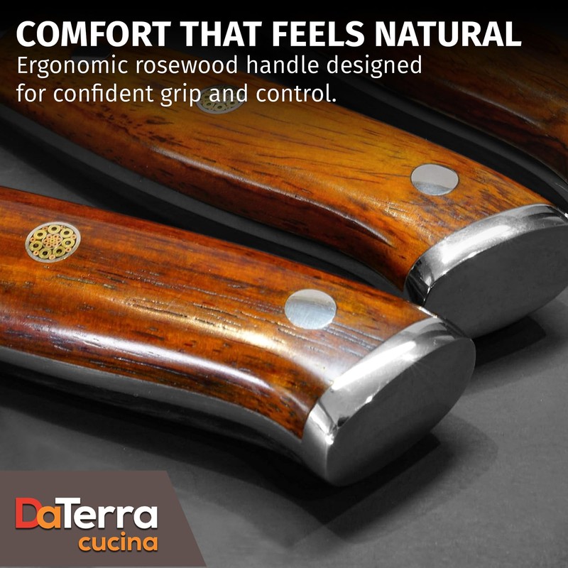 DaTerra Cucina - 7 Inch Santoku Knife – German Steel