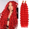 Boho Hair for Braiding 18 Inch Curly Crochet Hair Deep