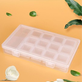 KYNBKLASS 13 in 1 Diamond Art Storage Containers with Lids, Transparent Organizer Box,Diamond art accessories-divided storage box,Jewelry Storage Case, Portable Labeled Trays for Home & Travel