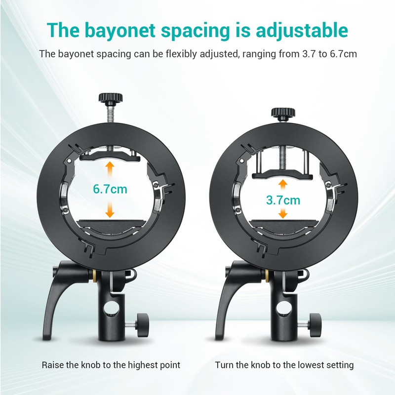 Godox S2 Speedlite Bracket, S-Type Flash Bracket Update Version with