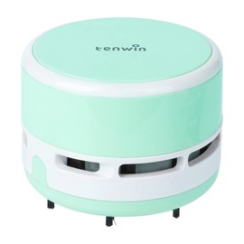 tenwin Mini Vacuum Cleaner, Portable Desktop Vacuum Cordless, Handheld Dust Sweeper Battery Operated, Low Noise and Strong Suction for Home/Office/School/Car/Keyboard(Battery not Include)