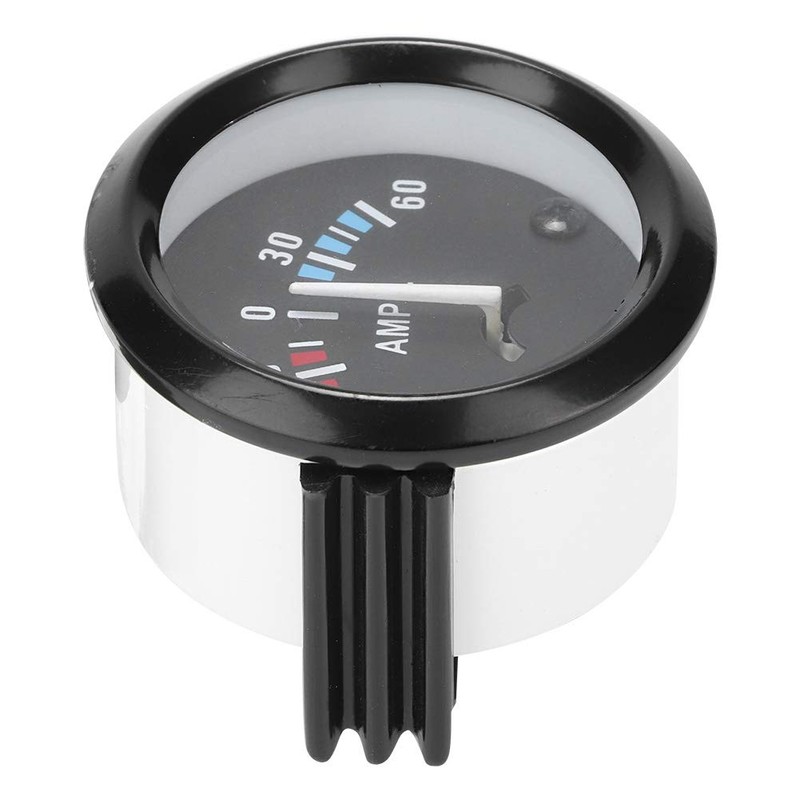 Ammeter Ammeter, Car Replacement Ammeter Meter, 12V 60-0-60 Universal 52MM/2"