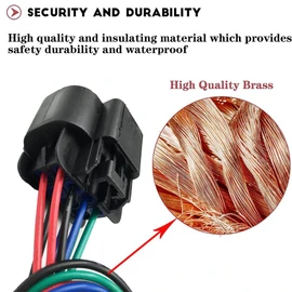 LIZAPUS Male and Femail 8 Pin Headlights Connector Harness Wire Compatible with Volvo VNL 2004–2018 82329124, 82329127 Pigtail Plug