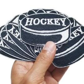FSFYXHC - Juego de 12 parches de hockey sobre hielo, para el día del juego, deportes, parches bordados, parches para camionero, sombrero, sombrero, chamarra, jeans, manualidades, 2.6 x 1.6 pulgadas
