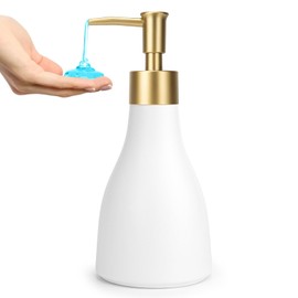 UHEY HOME Ceramic Hand Soap Dispenser Bathroom 8.5oz Liquid Dispenser for Kitchen