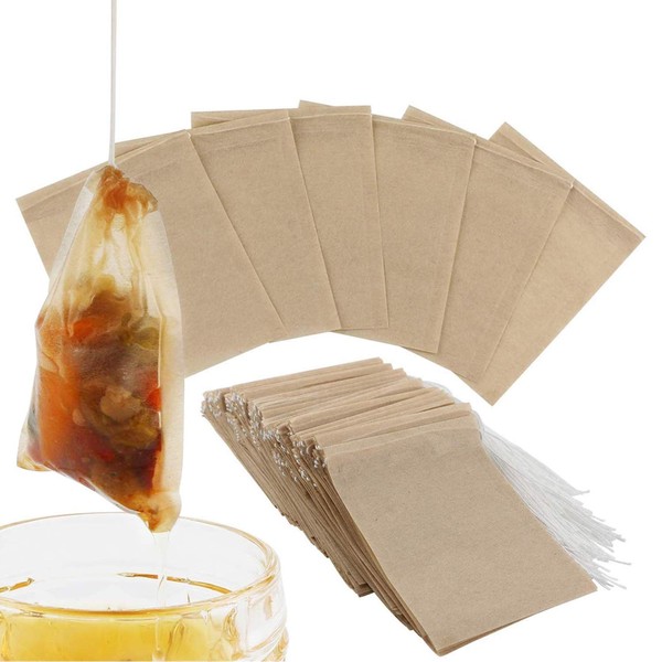Disposable Tea Bags, 300PCS/600PCS Loose Leaf Tea Bag with Drawstring,