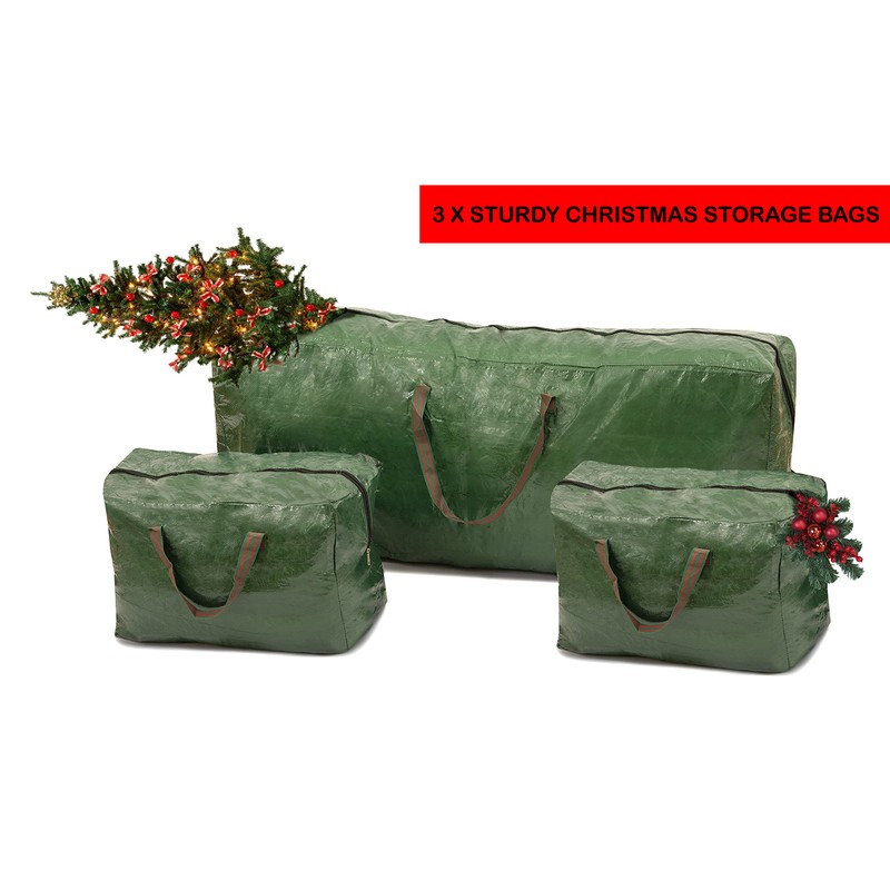 ADEPTNA 3PCS PREMIUM STRONG DURABLE LARGE CHRISTMAS XMAS TREE DECORATIONS