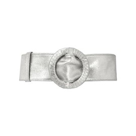 Joe Browns Women's Metallic Soft Leather Retro Glam Waist Belt, Silver, S