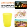 Engelland - 15 x Yellow Frosted Plastic Cups 250ml with