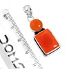 Jeweloporium Natural Orange Carnelian 925 Silver Pendant for Women Stone