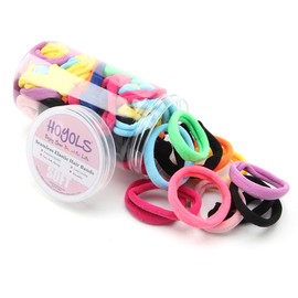 Seamless Hair Band Small Hair Ties Ponytail Holder No Crease Damage 4cm (10 Muilt Colour Set)