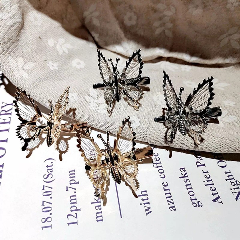 Geoot 4 Pinzas Para El Cabello De Mariposa En Movimiento